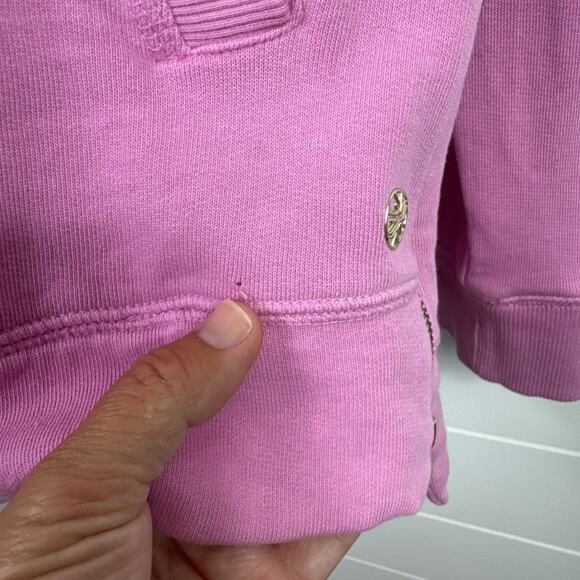 Lilly Pulitzer Luxletic Beachcomber Pullover Sweatshirt Lilac Rose sz XL - Picture 5 of 8